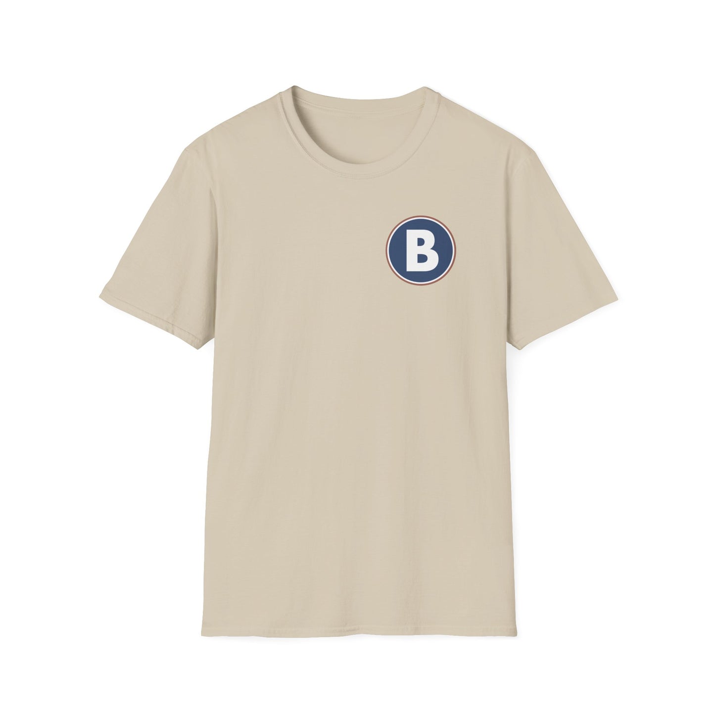 B Logo Front - Unisex Softstyle T-Shirt