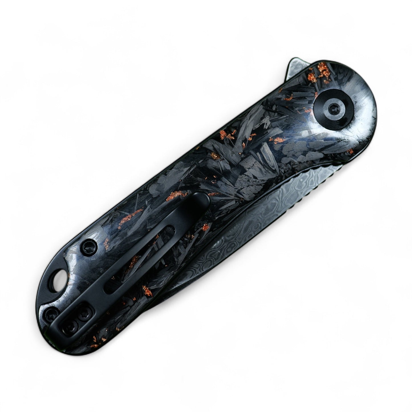 Civivi Elementum - Shred Carbon Fiber Copper & Damascus | EDC Knife