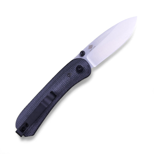Knafs Lander 1 - Black Micarta & Satin 14C28N | EDC Knife
