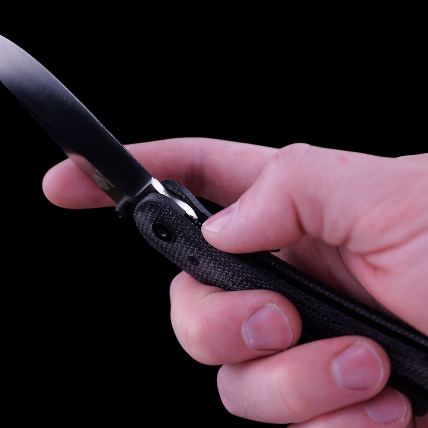 Knafs Lander 1 - Black Micarta & Satin 14C28N | EDC Knife