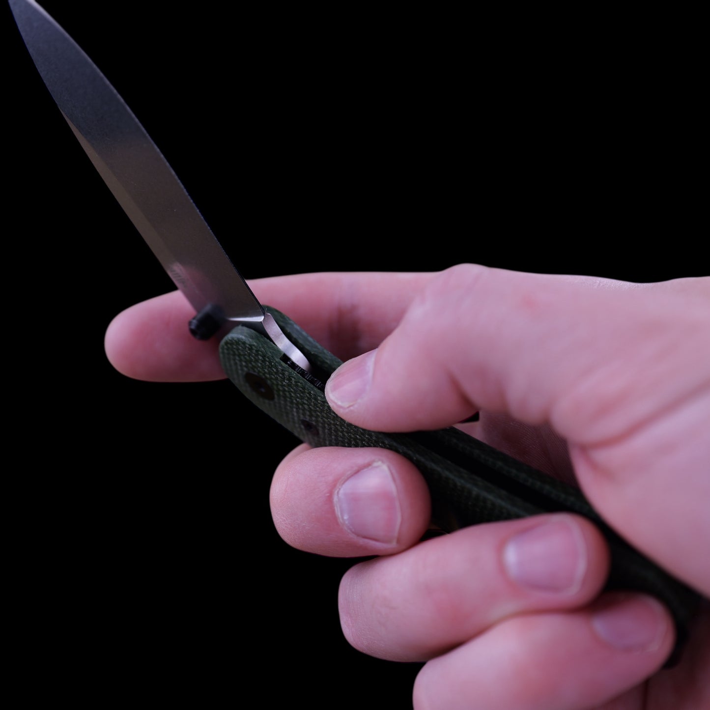 Knafs Lander 1 - Green Micarta & Satin 14C28N | EDC Knife