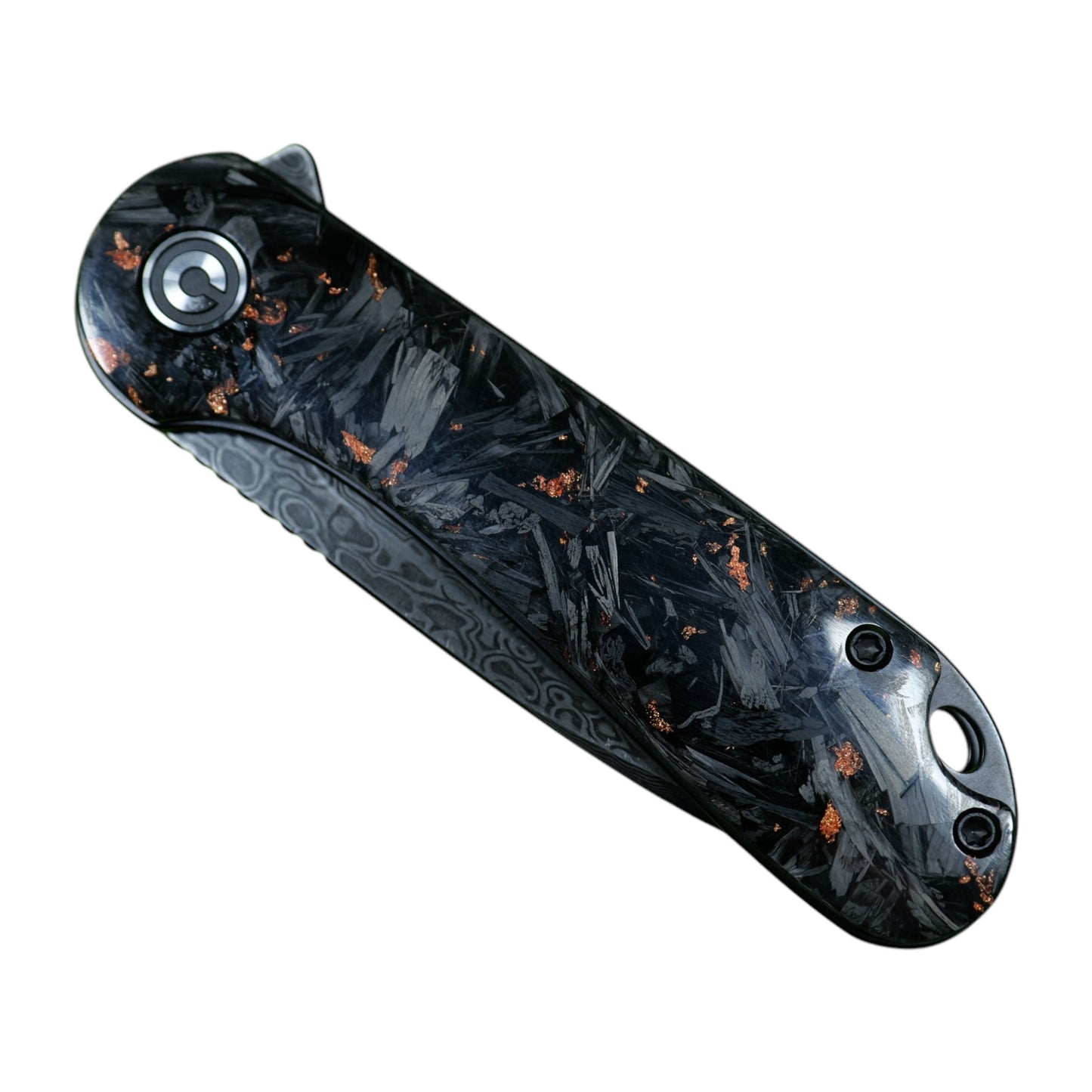 Civivi Elementum - Shred Carbon Fiber Copper & Damascus | EDC Knife