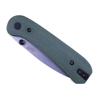Knafs Lander 1 - Green Micarta & Satin 14C28N | EDC Knife